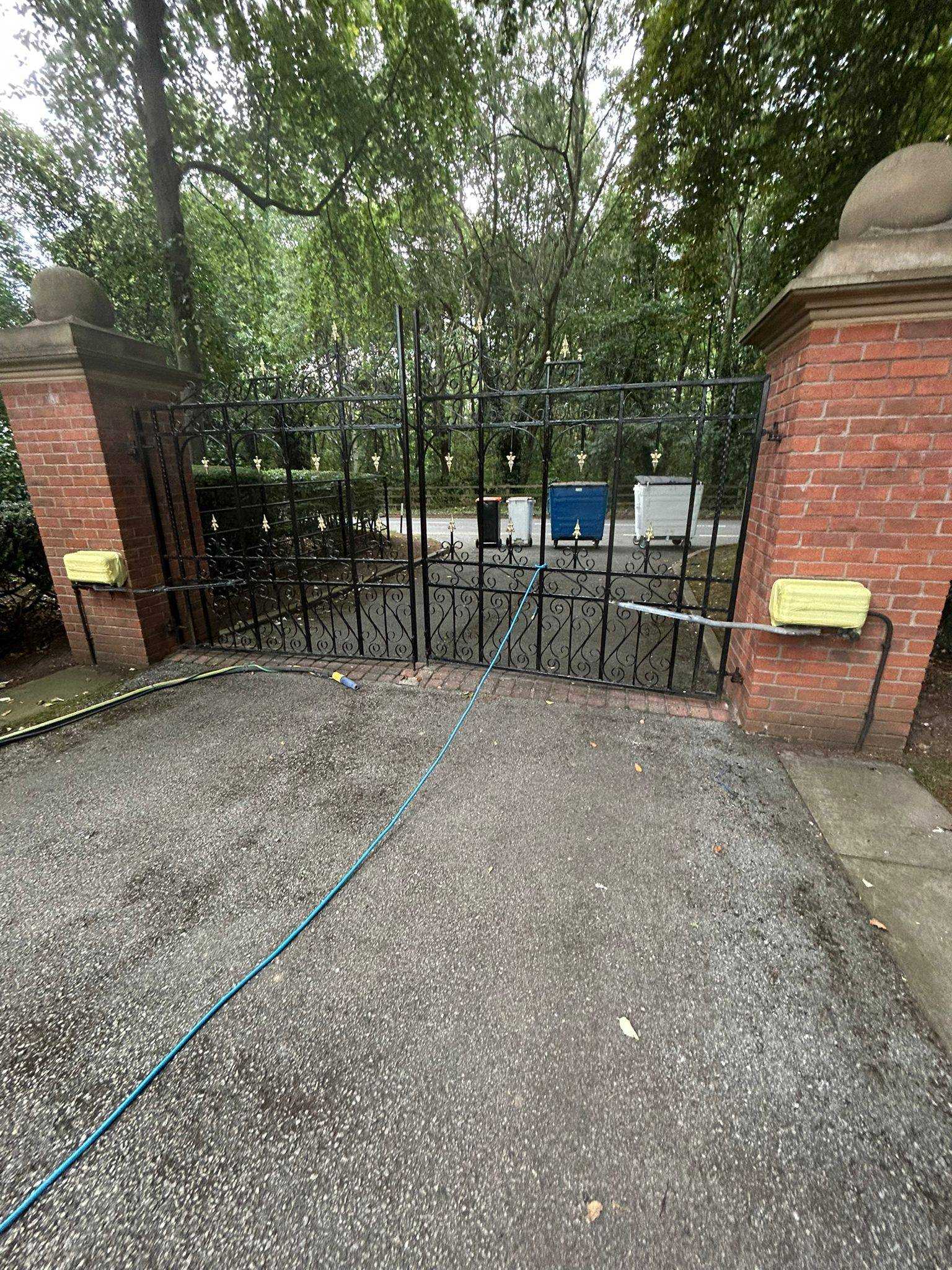 Metal gate before shot blasting
