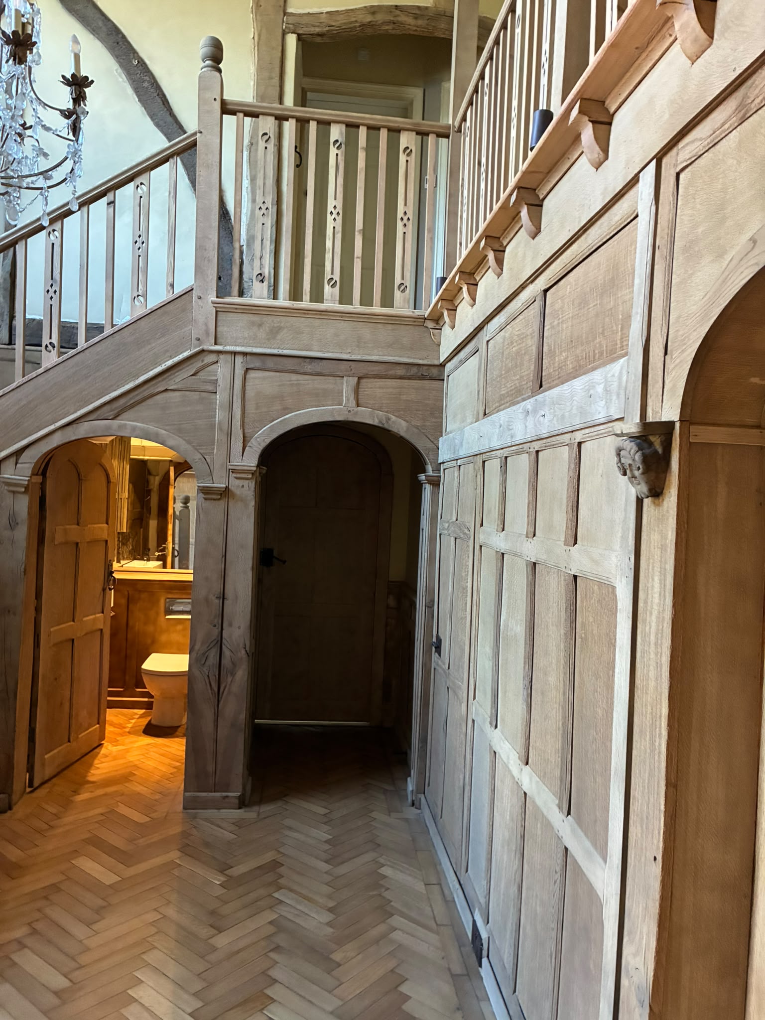 Grand Hall staircase and timber panelling after restoration